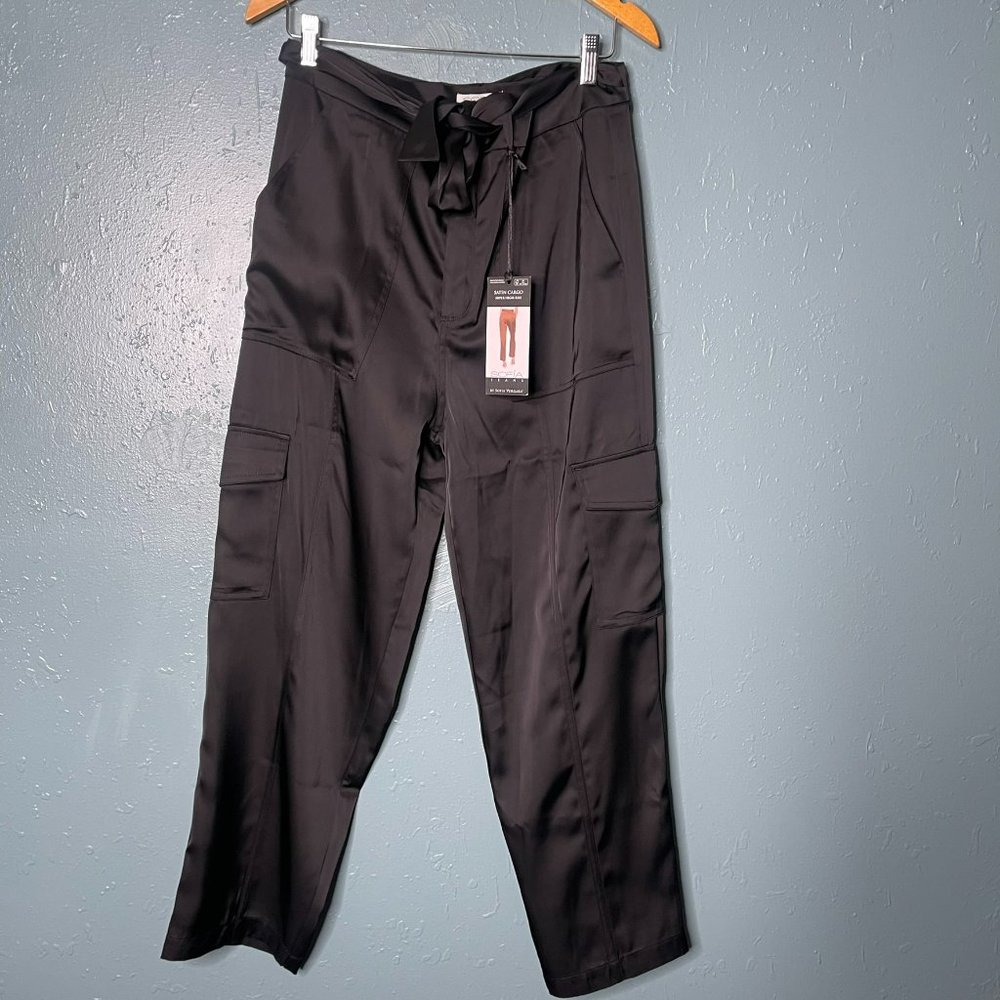 Satin Cargo Pants High Rise Sofia Vergara * Size * 10